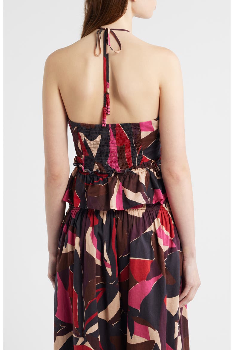 Dulce Peplum Halter Top, Alternate, color, PARADISE