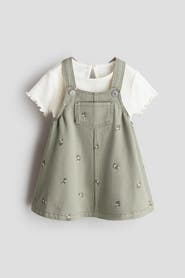 H&M 2-piece Dungaree Dress And Top Set