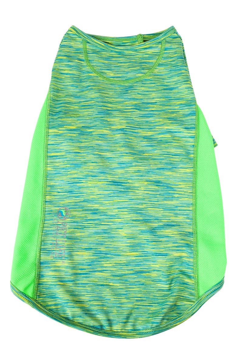 PET LIFE ACTIVE Warf-Speed Heathered Tone-on-Tone T-Shirt, Main, color, Green Heather W/ Light Green