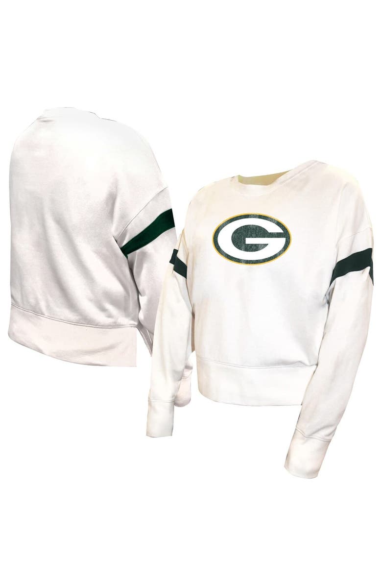 FANATICS Women's Fanatics  White Green Bay Packers Plus Size Fleece Pullover Sweatshirt, Main, color, White