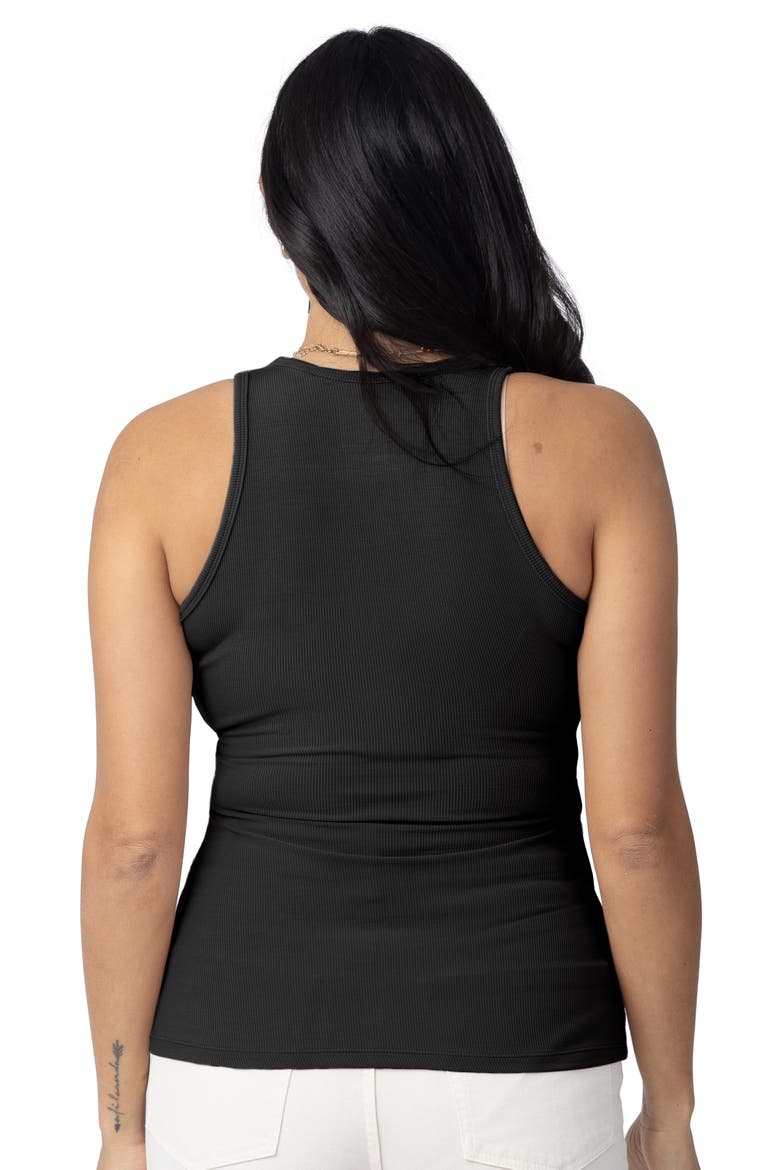 Ribbed Racerback Nursing Tank, Alternate, color, Black