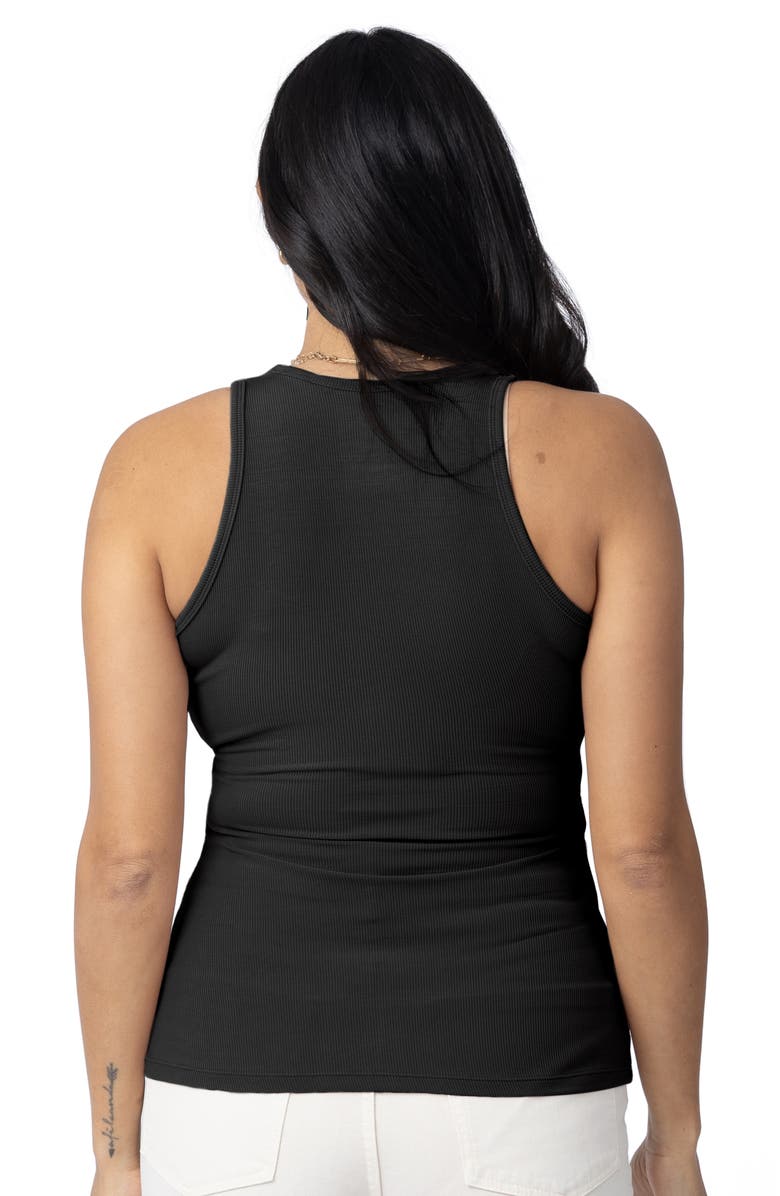 KindredBravely Maternity Ribbed Racerback Nursing Tank, Alternate, color, Black