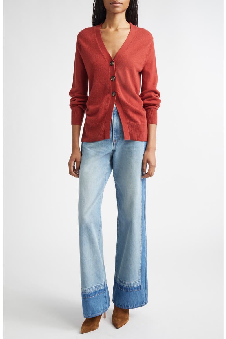 Lamotte Cashmere Cardigan, Alternate, color, CARNELIAN RED