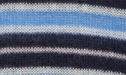 Marni Mens Striped-print V-neck Relaxed-fit Wool-blend Vest Blue Lilac In Blue Lilac