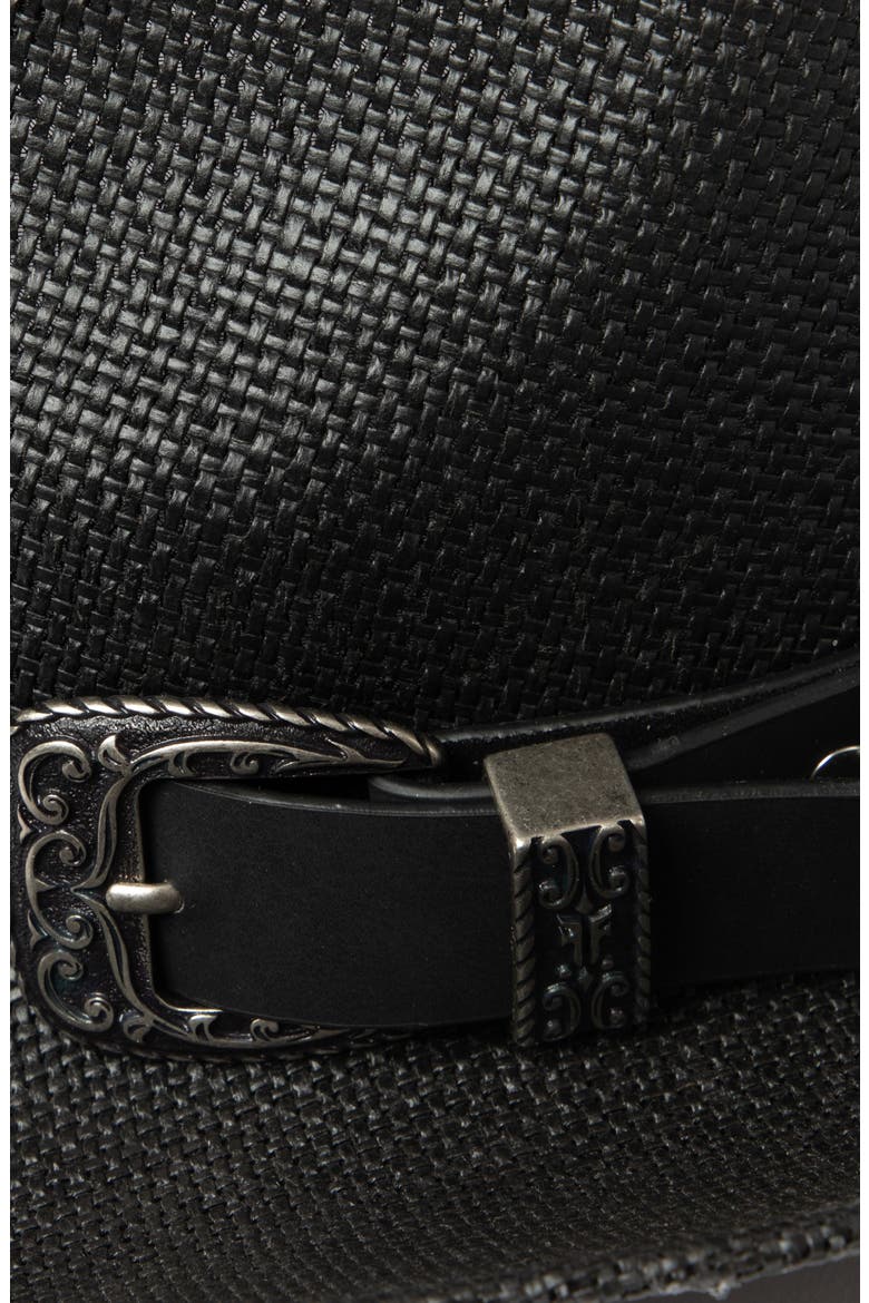 Belt Buckle Cowboy Hat, Alternate, color, BLACK