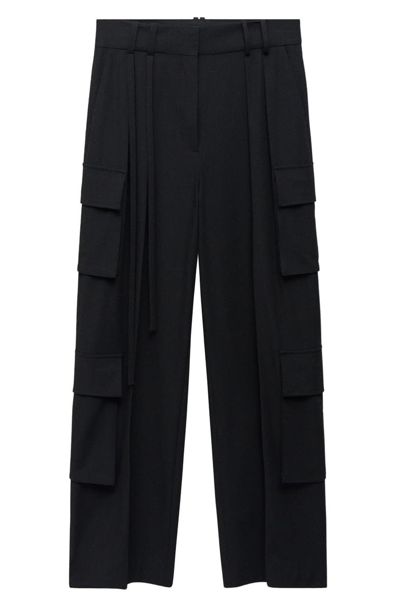 MANGO Pleated Cargo Pants, Alternate, color,