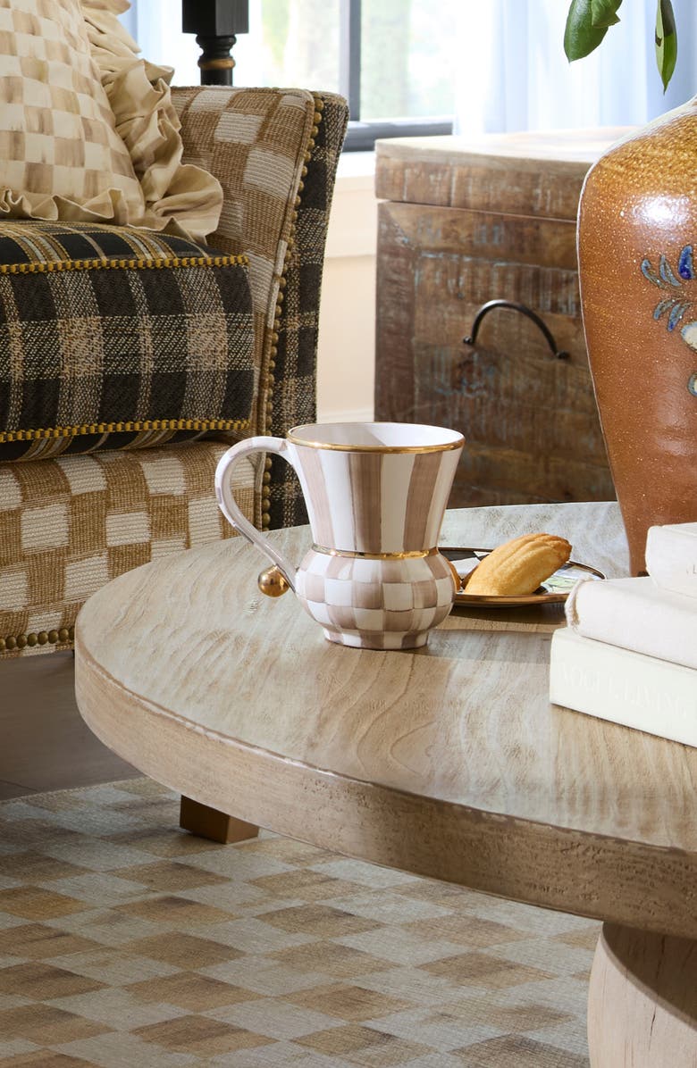 MACKENZIE CHILDS Mocha Check Ceramic Mug, Alternate, color, Mocha