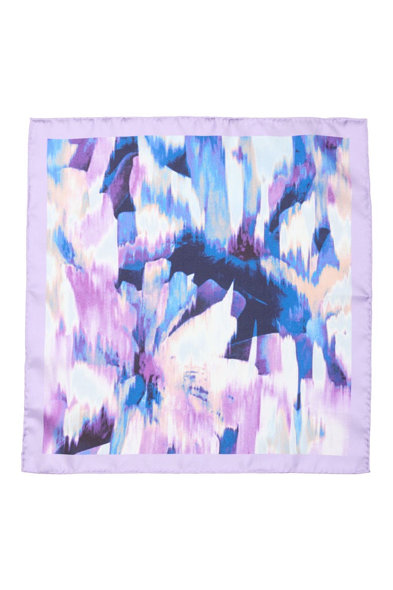 Abstract Pocket Square, Alternate, color, LAVENDER/ BLUE