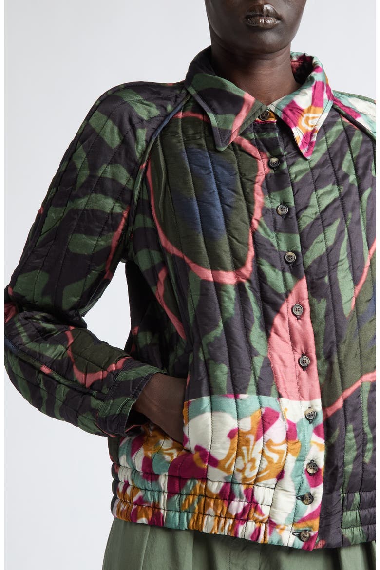 Valoria Quilted Jacket, Alternate, color, KHAKI