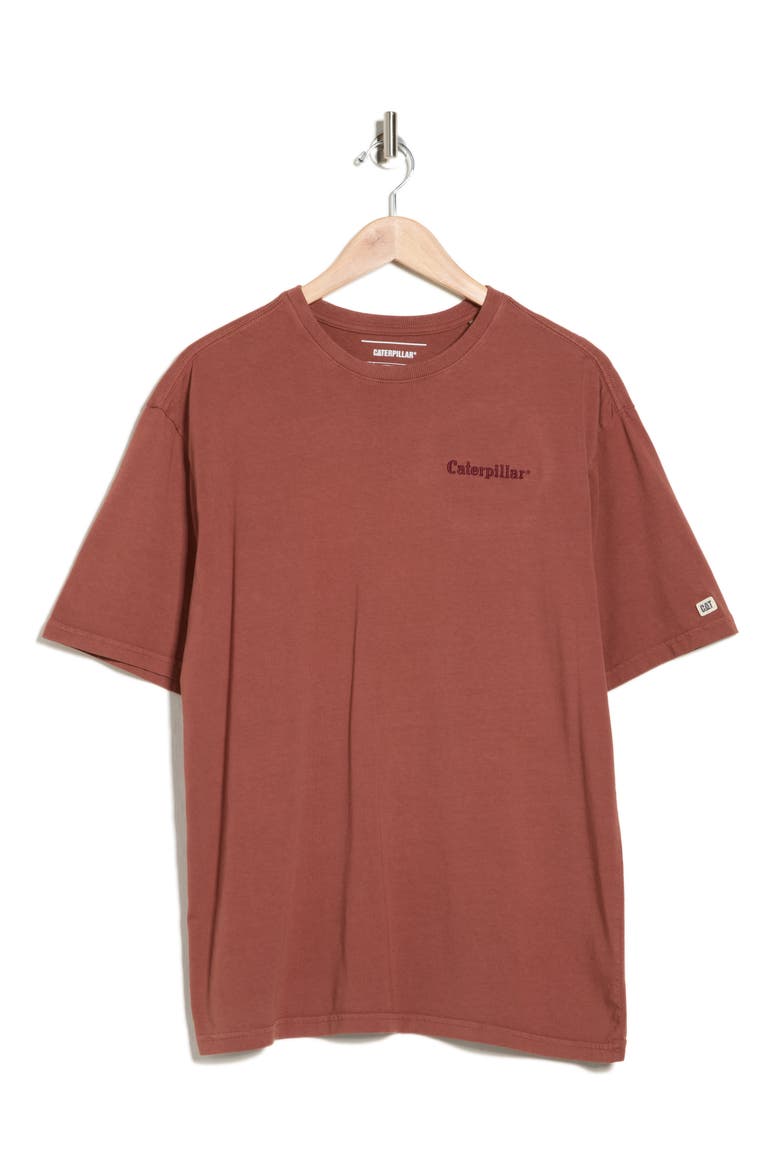 Relaxed Fit Embroidered Heavyweight Cotton T-Shirt, Alternate, color, RUSSET