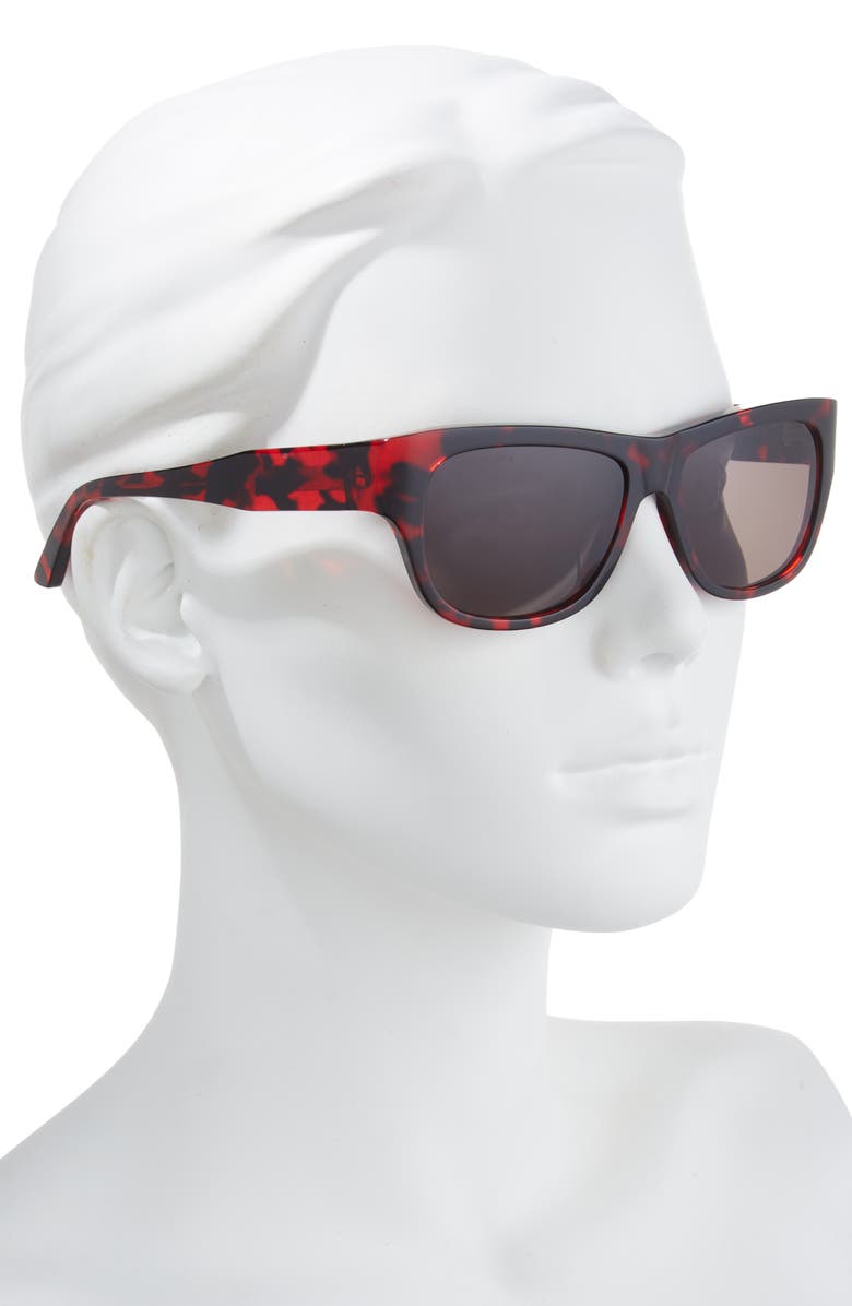 Balenciaga 56mm Square Sunglasses, Alternate, color, Havana Havana Grey