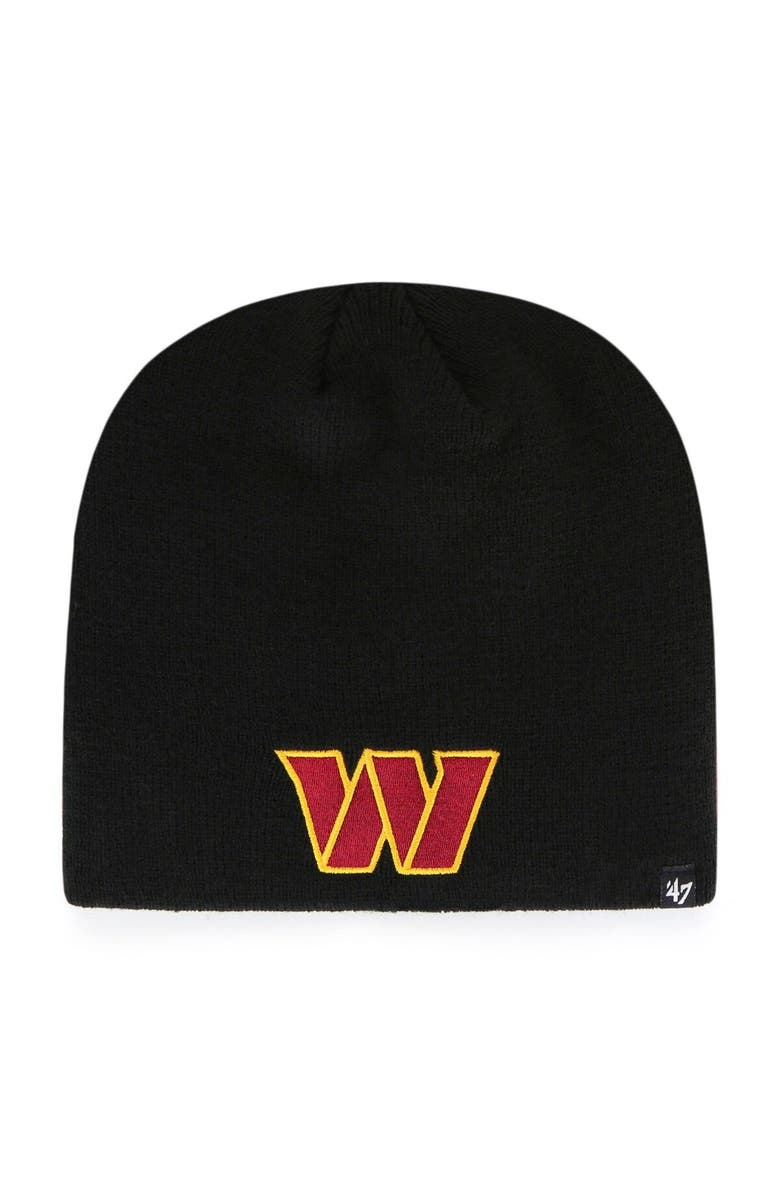 '47 Men's '47  Black Washington Commanders Secondary Beanie, Main, color, Black