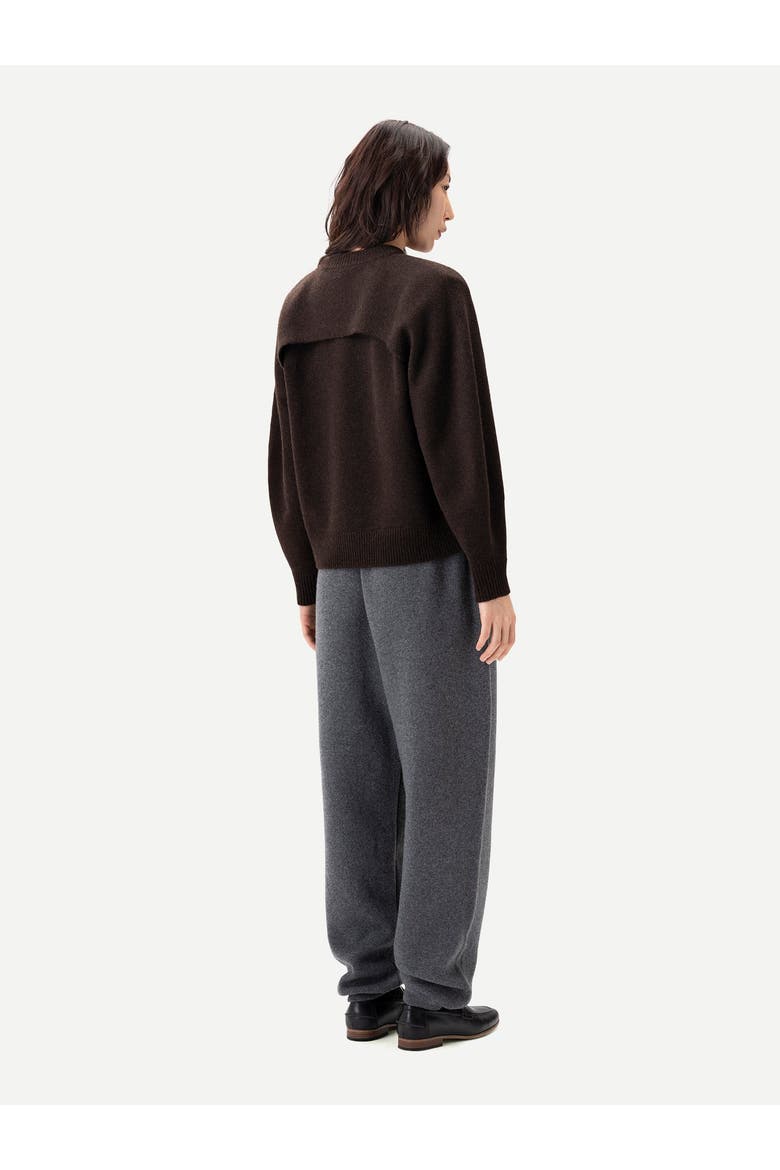 Cashmere Crewneck Twin Set, Alternate, color, mole