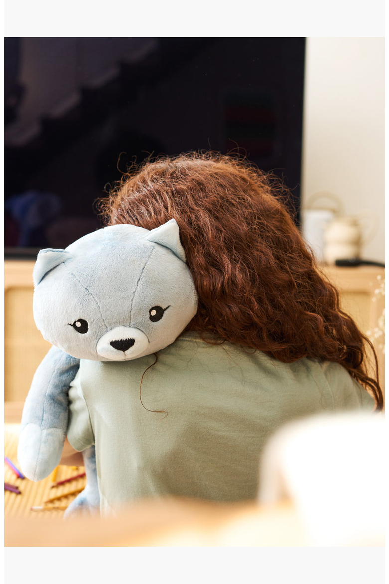 Frankie the Cat Plush Toy, Alternate, color, Blue