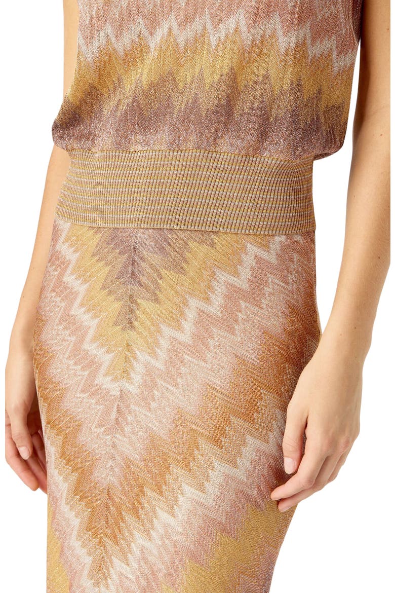 Tank Top In Viscose Lamé With Snake Motif, Alternate, color, Gold