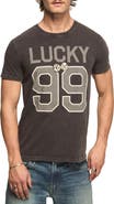 Lucky Brand Lucky Dice Football Embroidered Graphic T-Shirt