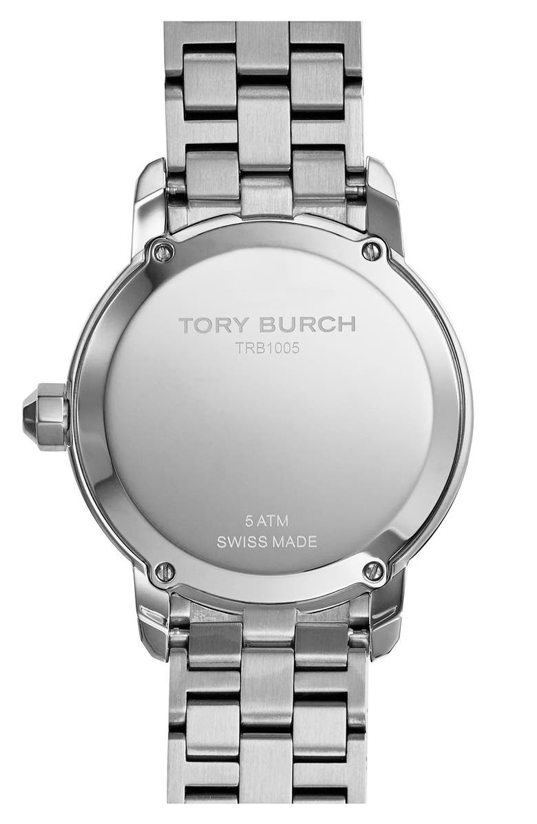 Tory Burch 'Tory' Large Round Bracelet Watch, 37mm, Alternate, color, 
