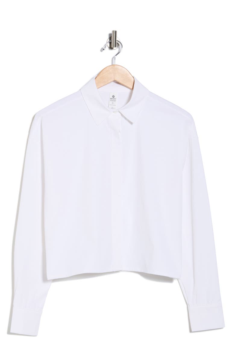 90 DEGREE BY REFLEX Meet & Greet Button-Up Shirt, Alternate, color, White