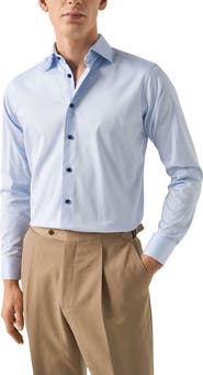Eton Contemporary Fit Twill Dress Shirt