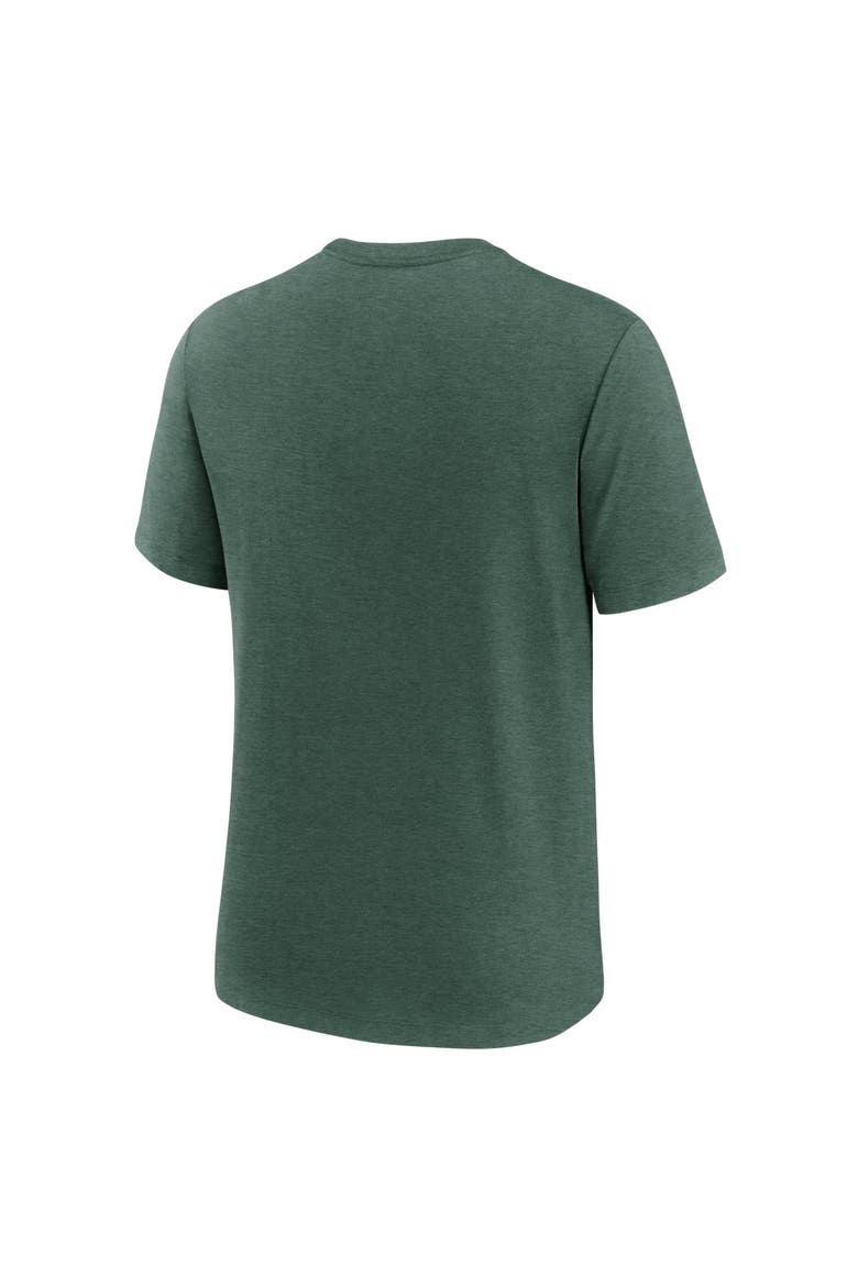 Men's Nike Heather Green Philadelphia Eagles Rewind Tri-Blend T-Shirt, Alternate, color, Heather Green