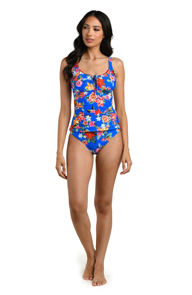 La Blanca Modern Hipster Bikini Bottoms, Alternate, color, Blue Multi