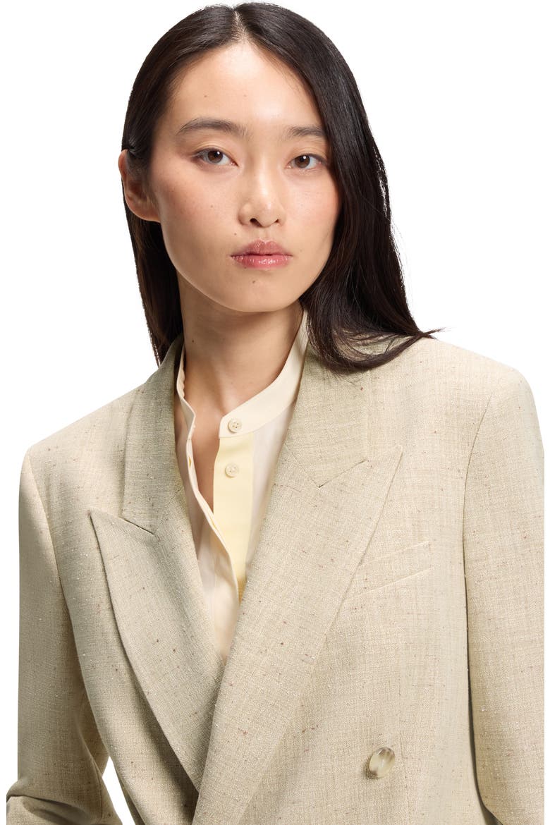 Jaleto Double Breasted Slub Jacket, Alternate, color, TORTOISE SHELL MELANGE