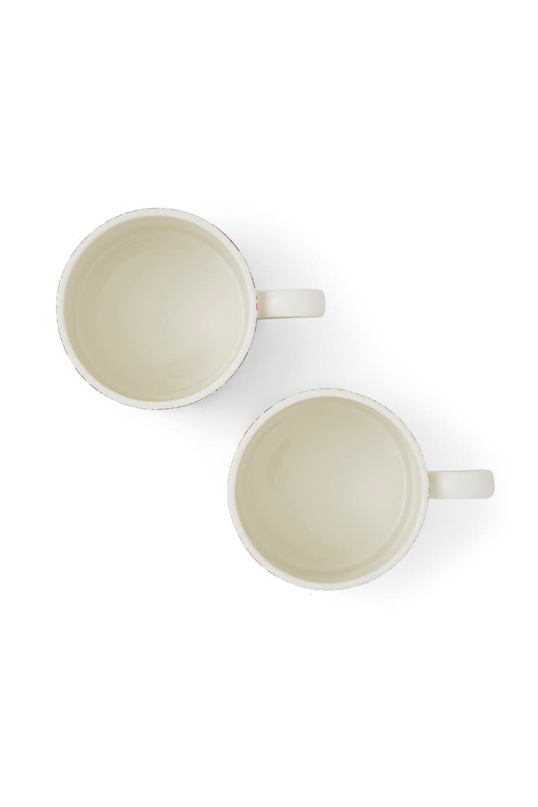 Morris & Co Set of 2 Porcelain Mugs, 12 oz, Alternate, color, Blackthorn & Golden Lily
