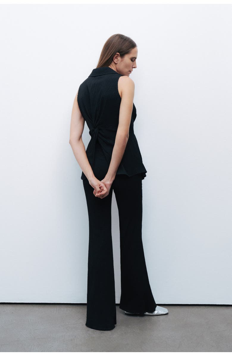 Nocturne Twist-Back Blouse with Accessory Detail, Alternate, color,