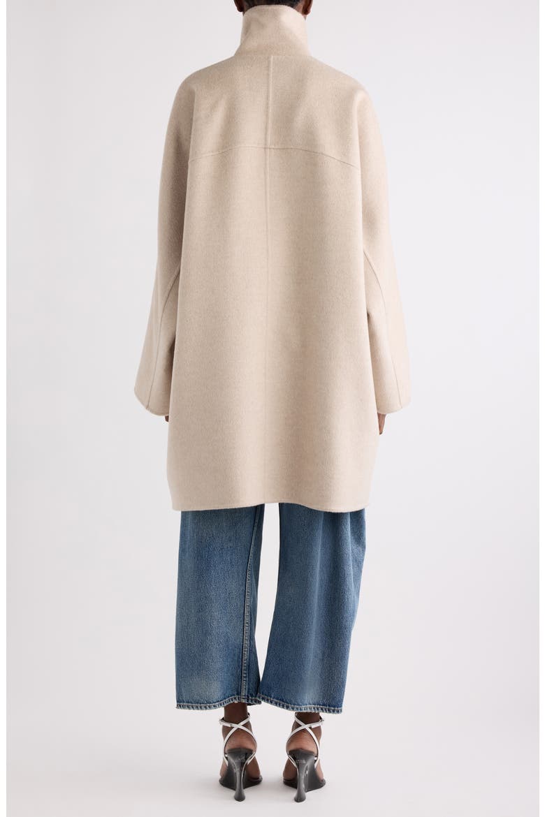 Asymmetric Double Face Cashmere Coat, Alternate, color, BEIGE