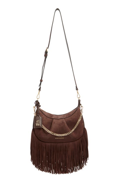 Crescent Fringe Crossbody Bag