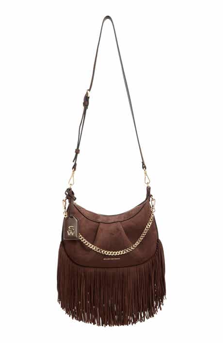 Stuart Weitzman Crescent Fringe Crossbody Bag