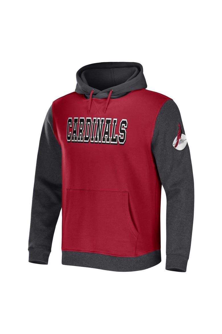 Men's NFL x Darius Rucker Collection by Fanatics Cardinal/Charcoal Arizona Cardinals Colorblock Pullover Hoodie, Alternate, color, Cardinal