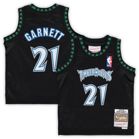 Infant Mitchell & Ness Kevin Garnett Black Minnesota Timberwolves 1997/98 Hardwood Classics Retired Player Jersey
