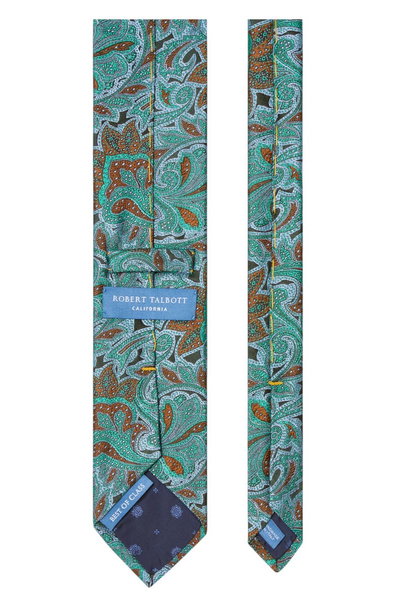 Robert Talbott Robert Dotted Paisley Best of Class Necktie, Alternate, color, Green