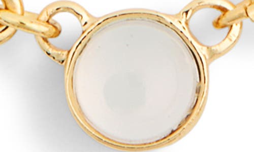Nordstrom Rack Cubic Zirconia & Faux Pearl Necklace In Gold