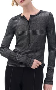 rag & bone The Knit Two-Tone Rib Henley