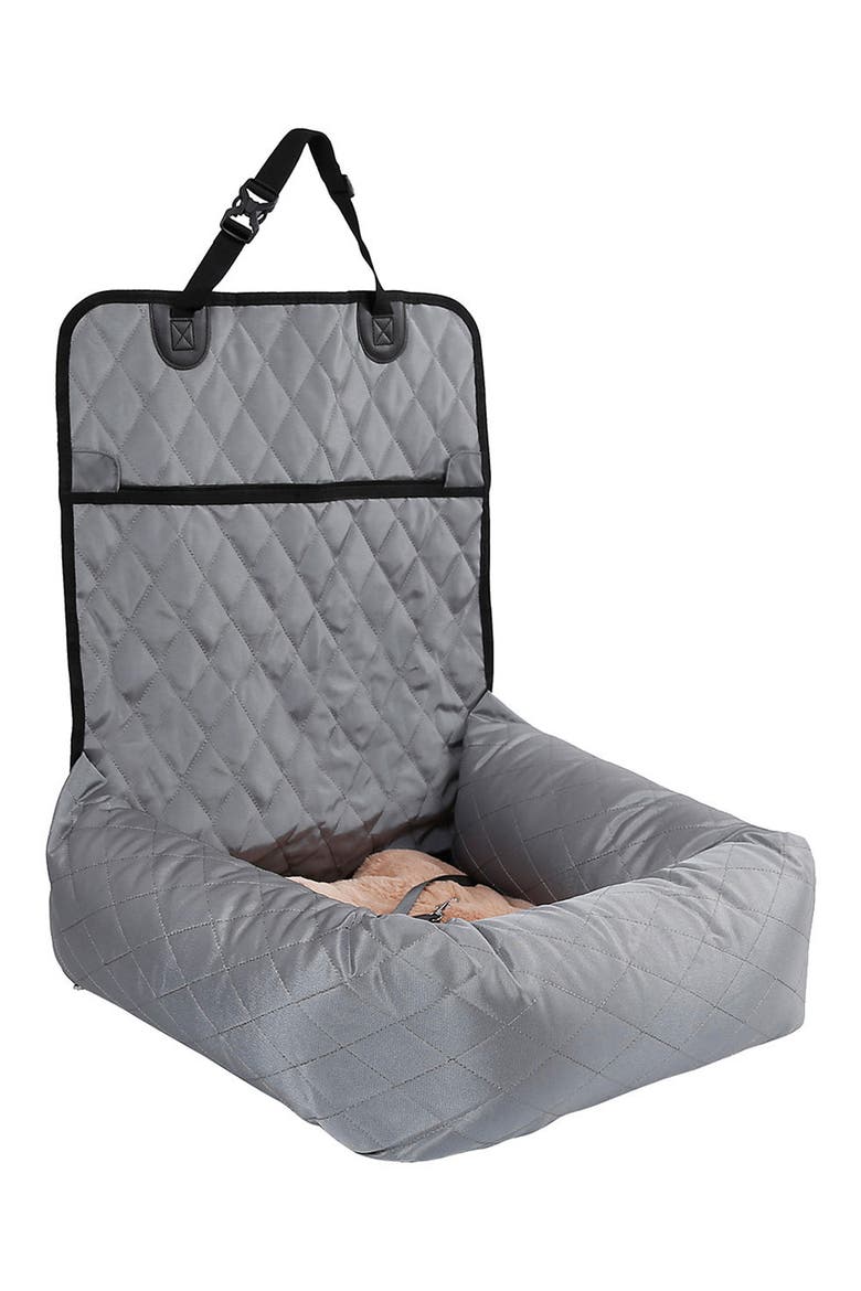 Pawtrol Dual Converting Travel Safety Carseat and Pet Bed, Main, color, GREY