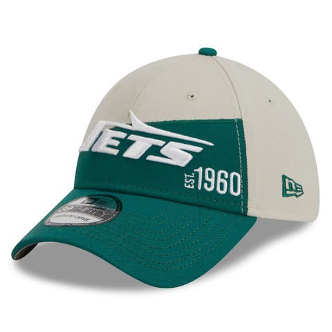 Men's New Era Cream/Kelly Green New York Jets 2023 Sideline Historic 39THIRTY Flex Hat