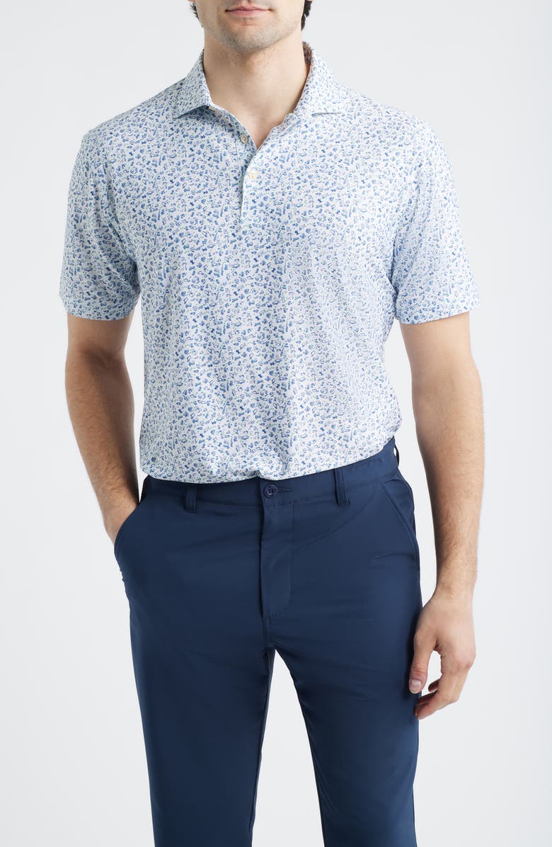 Peter Millar Wilkins Performance Jersey Polo, Main, color, White
