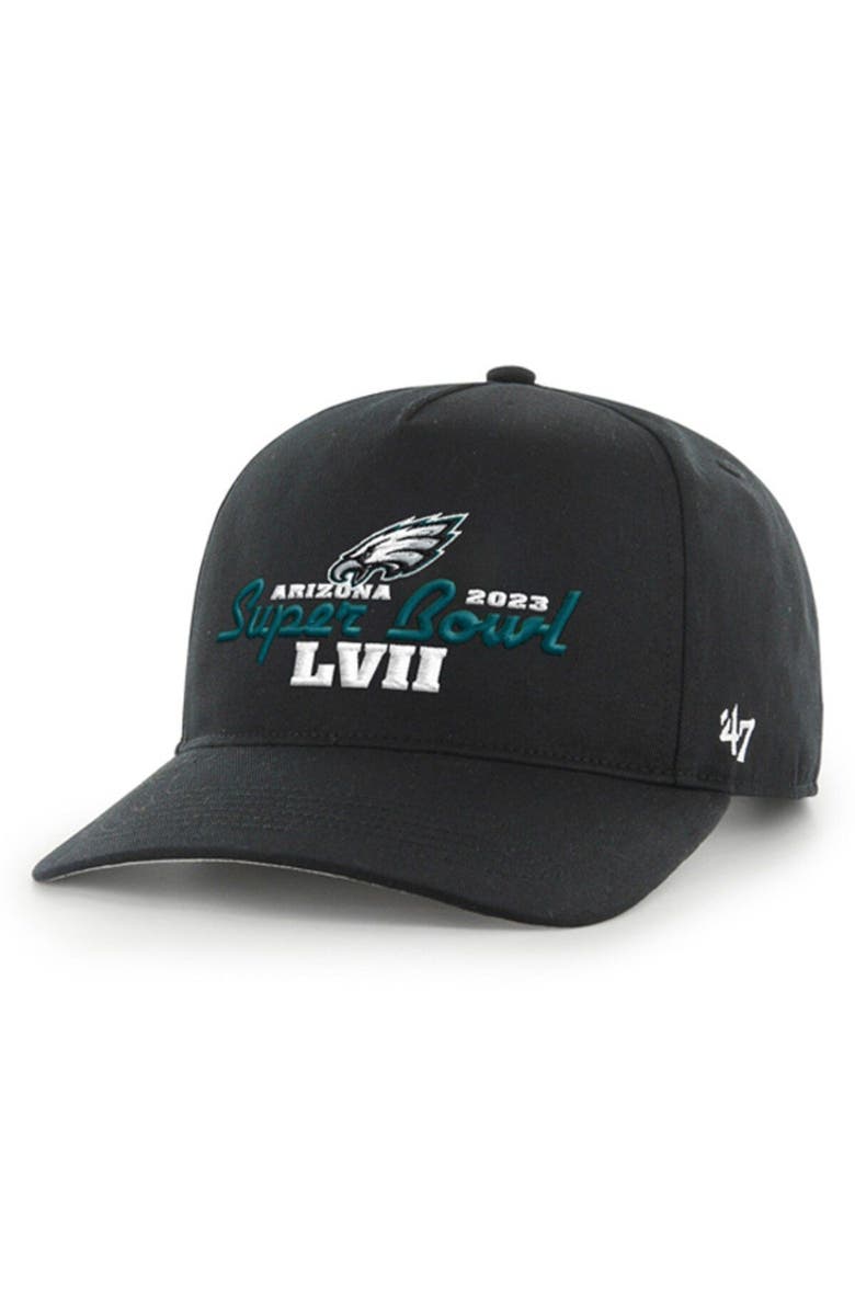 '47 Men's '47  Black Philadelphia Eagles Super Bowl LVII Hitch Snapback Adjustable Hat, Main, color, 