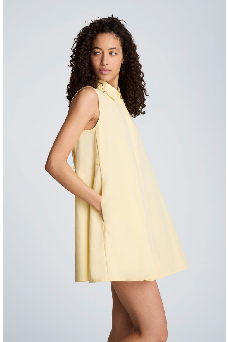 Sleeveless Trapeze Mini Shirtdress, Alternate, color, PASTEL YELLOW