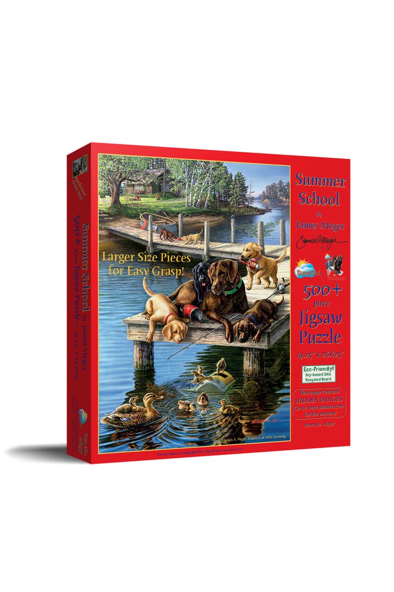 Summer School 500 piece Jigsaw Puzzle for Adults Large Pieces, Main, color, Multicolor