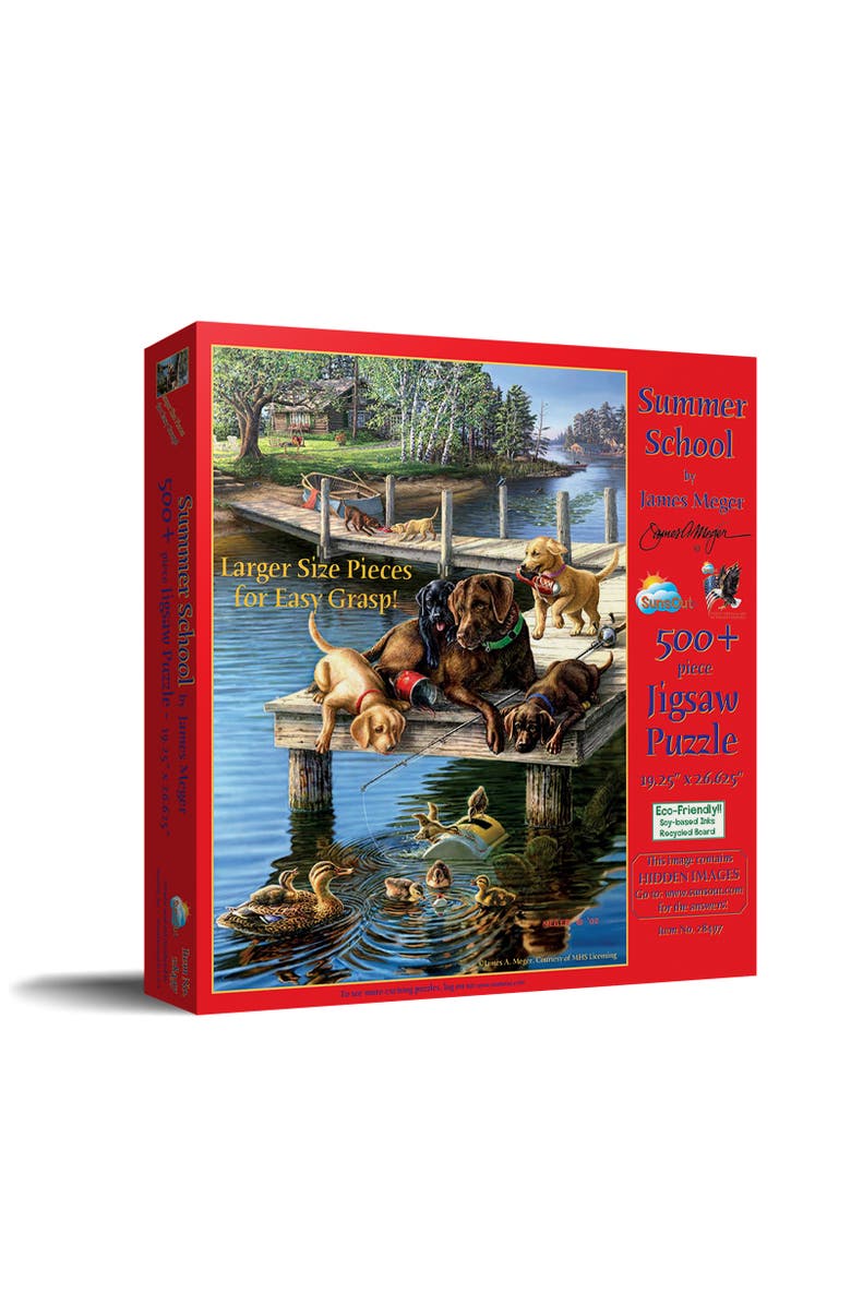 Sunsout Summer School 500 piece Jigsaw Puzzle for Adults Large Pieces, Main, color, Multicolor