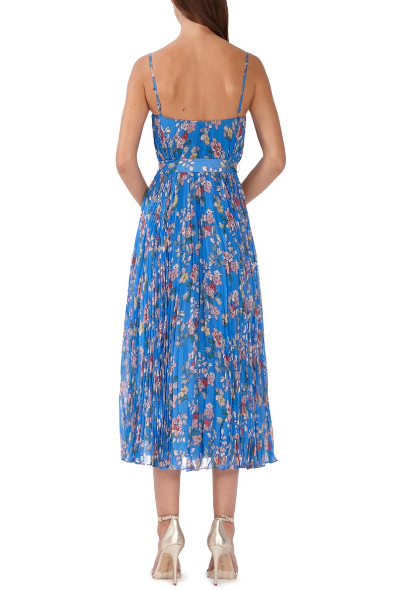 ML Monique Lhuilier Floral Chiffon Midi Dress, Alternate, color, CAPRI MULTI