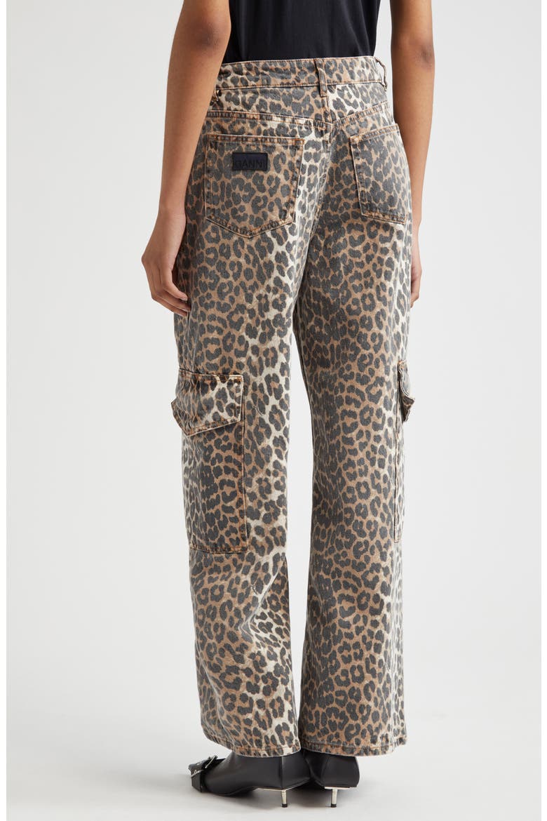 Angi Leopard Print Cargo Jeans, Alternate, color, LEOPARD