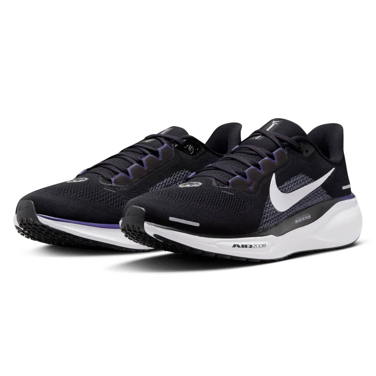 Nike Unisex Nike Black Baltimore Ravens Zoom Pegasus 41 Running Shoes, Alternate, color, 