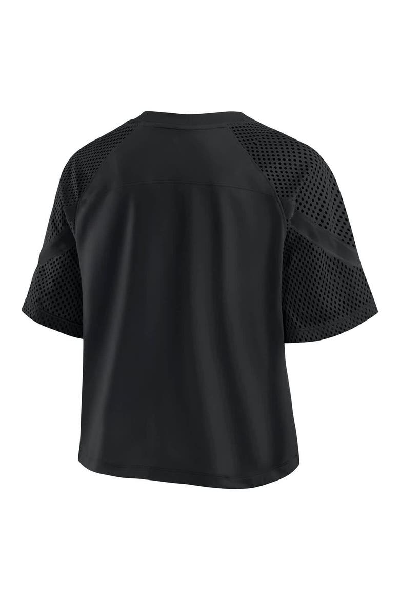 Women's Fanatics  Black Dallas Cowboys Oversized Raglan V-Neck Blackout Fashion Jersey, Alternate, color, Black
