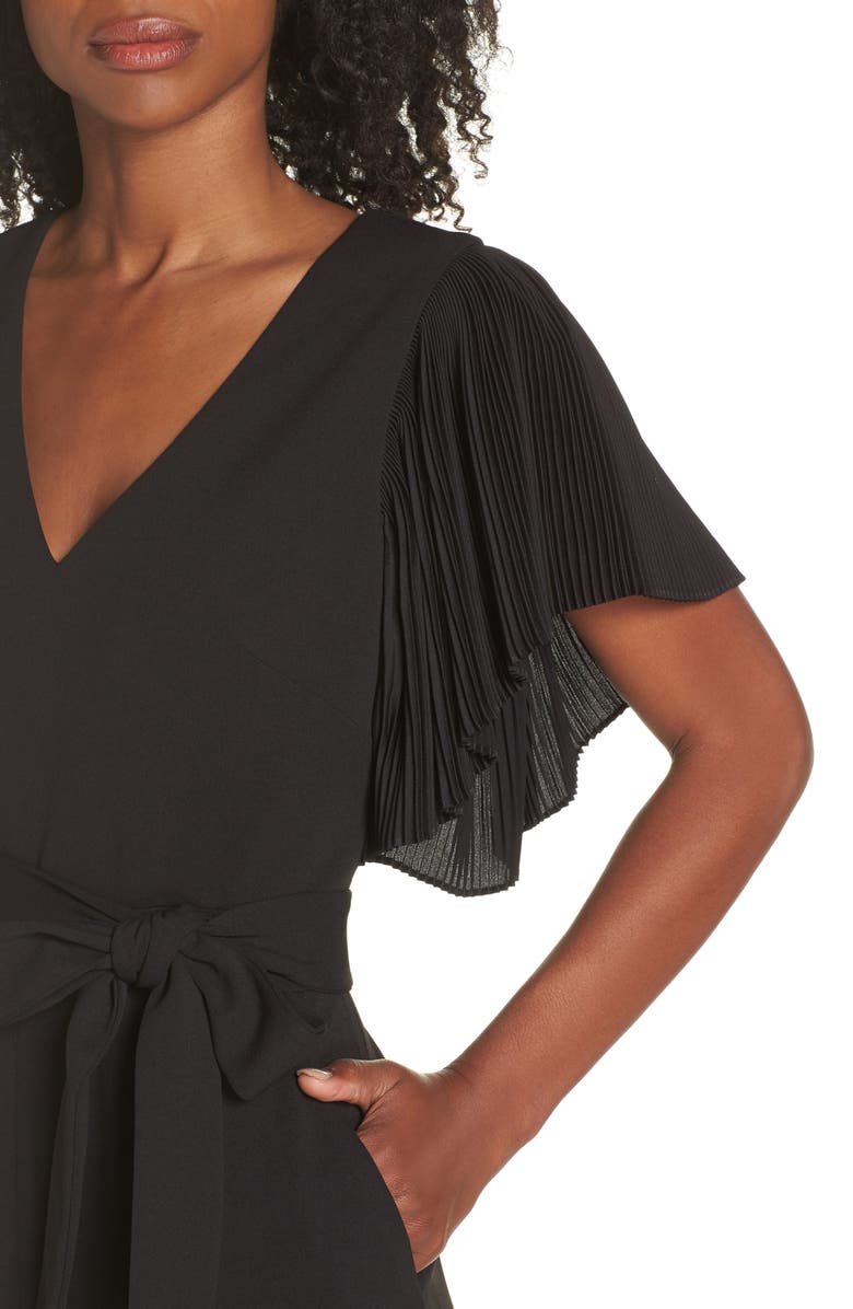 Eliza J Pleat Sleeve Jumpsuit, Alternate, color,