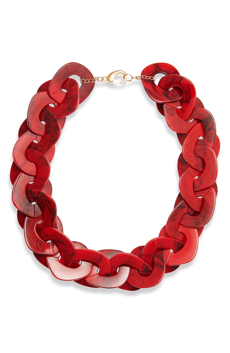 Knotty Disc Collar Necklace, Main, color,
