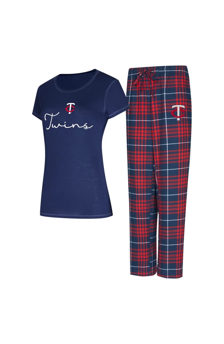 CONCEPTS SPORT Women's Concepts Sport Minnesota Twins Vector Top & Pants Sleep Set, Main, color, Navy